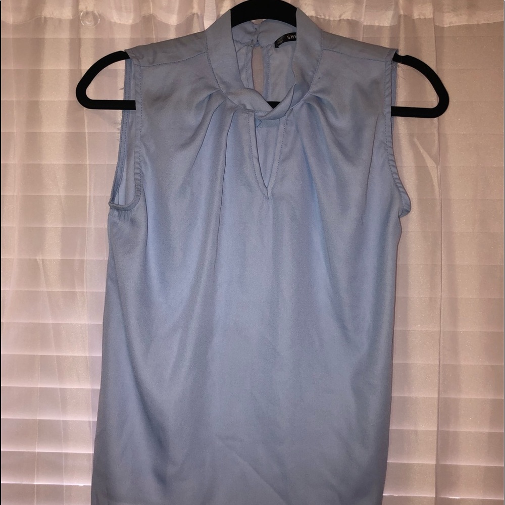 light blue blouse
